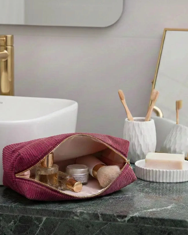 Trousse Élégance Aurora – Velours côtelé