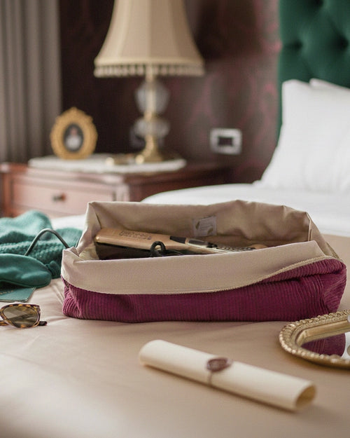 Trousse Élégance Aurora – Velours côtelé